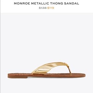 Tory Burch Monroe Metallic Thong Sandal